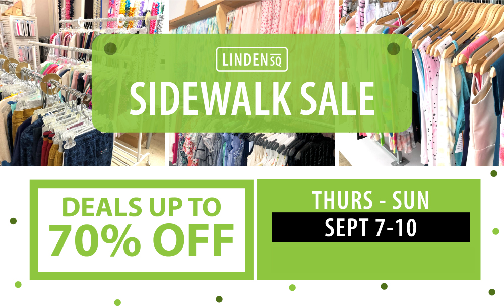 Linden Square Sidewalk Sale Starts September 7